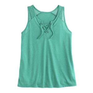 Girls Plus Size Mudd® Lace-Up Tank Top