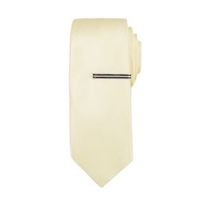 Men's Apt. 9® Shaker Solid Skinny Tie & Tie Bar