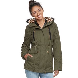 Juniors' Urban Republic Faux-Fur Hood Anorak Jacket