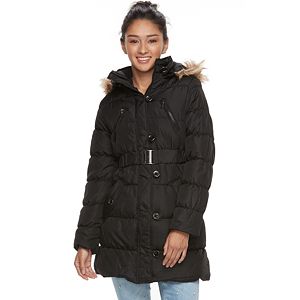 Juniors' Urban Republic Faux-Fur Hood Puffer Jacket