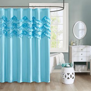 Intelligent Design Carmen Ruffle Shower Curtain