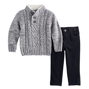 Toddler Boy Little Lad 2-pc. Sweater & Corduroy Pants Set
