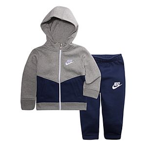 Baby Boy Nike Colorblocked Zip Hoodie & Jogger Pants Set