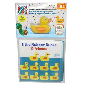 Eric Carle Little Rubber Ducks & Friends Bath Book & Squirty Set