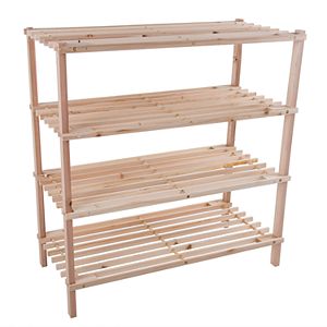 Portsmouth Home Wood 4-Tier Space Saver Shoe Rack
