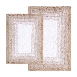 Chesapeake Whitney Ombre Reversible 2-piece Bath Rug Set