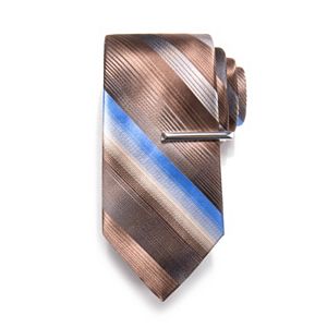 Men's Apt. 9® Greenberg Patterned Tie with Tie Bar