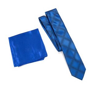Men's Apt. 9® Patterned Skinny Tie & Solid Pocket Square Set