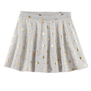 Girls 7-16 SO® French Terry Nep Foil Patterned Circle Skirt