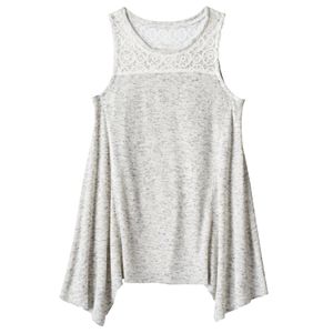 Girls 7-16  Mudd® Ribbed Sharkbite Hem Tank Top