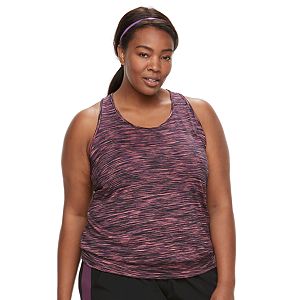 Plus size Tek Gear® Space-Dye Banded-Bottom Performance Tank