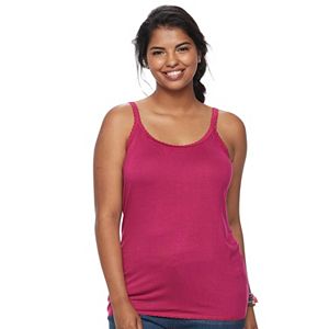 Juniors' Plus Size SO® Lace Trim Camisole