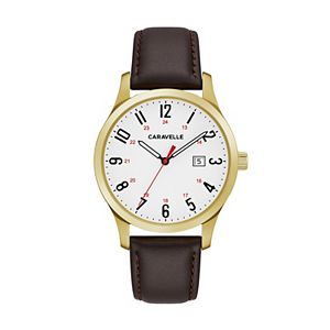 Caravelle Men's Easy Reader Leather Watch - 44B116