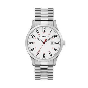 Caravelle Men's Easy Reader Stainless Steel Expansion Watch - 43B153