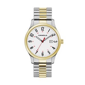 Caravelle Men's Easy Reader Two Tone Stainless Steel Expansion Watch - 45B147