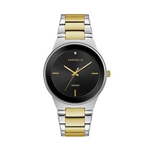 Caravelle Men's Diamond Stainless Steel Watch - 45D107