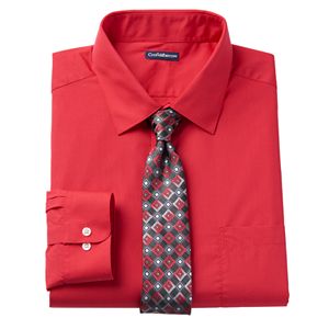 Men's Croft & Barrow® Classic-Fit Striped Dress Shirt and Patterned Tie