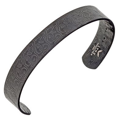 Men's LYNX Stainless Steel Scroll Cuff Bracelet