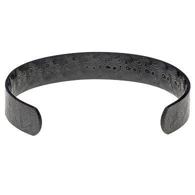 Men's LYNX Stainless Steel Scroll Cuff Bracelet