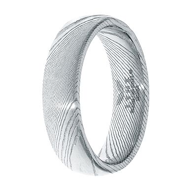 Men's LYNX Damascus Steel Textured Ring