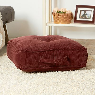 Greendale Home Fashions Plush Indoor Outdoor Reversible Floor Throw Pillow