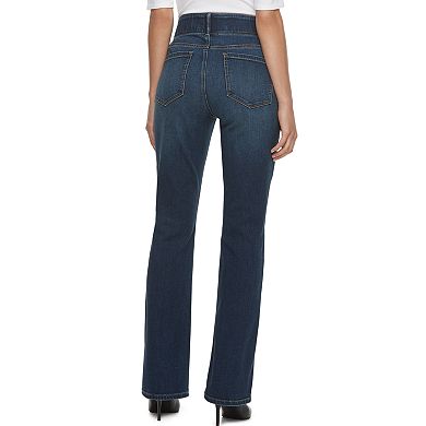 Petite Apt. 9® Tummy Control Midrise Straight-Leg Jeans