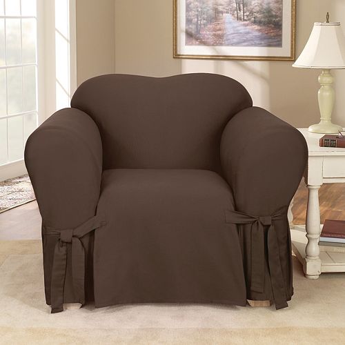 Sure Fit Solid Duck Cloth Chair Slipcover