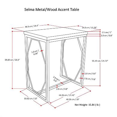 Simpli Home Selma Accent End Table
