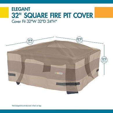 Duck Covers Elegant 32-in. Outdoor Square Fire Pit Cover  