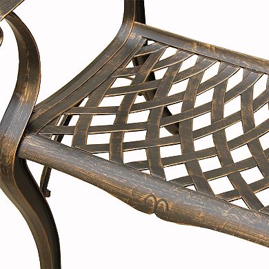 Ornate Bronze Finish Indoor  / Outdoor Dining Chair
