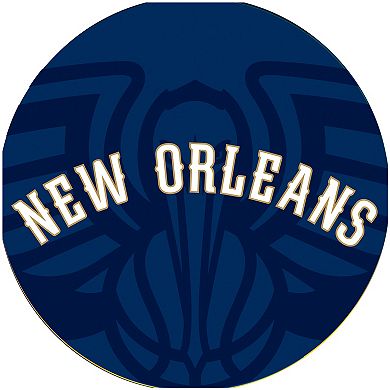 New Orleans Pelicans Padded Ribbed Black Bar Stool