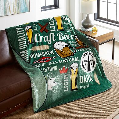 Shavel Home Hi Pile Beer Luxury Oversized Throw