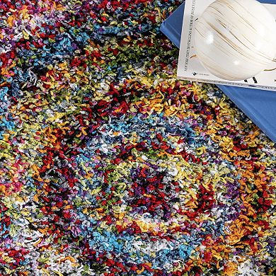 nuLOOM Ardelle Colorful Swirl Shag Rug 