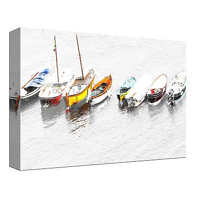 8 Whitewater Boats Italia 17" x 34" Canvas Wall Art