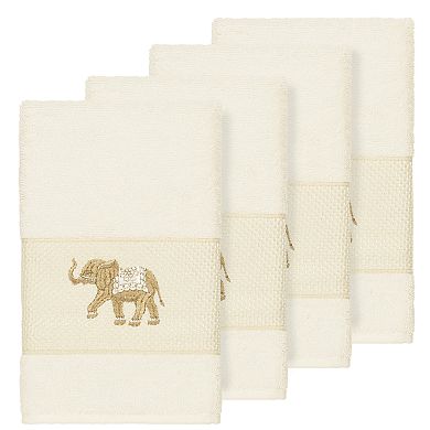 Linum Home Textiles Turkish Cotton Quinn Embellished Hand Towel Set