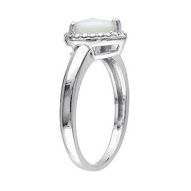 Stella Grace Sterling Silver Opal Heart Ring