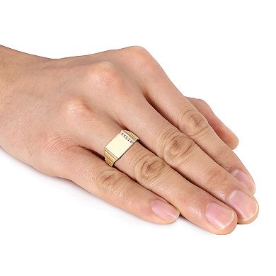 Stella Grace 10k Gold 1/10 Carat Diamond Rectangle Ring