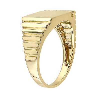 Stella Grace 10k Gold 1/10 Carat Diamond Rectangle Ring
