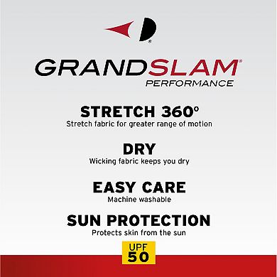 Men's Grand Slam On Course Active Waistband Heathered Stretch Performance Golf  Shorts