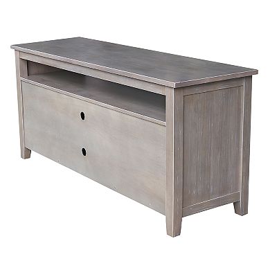 International Concepts Washed Gray Taupe TV Stand