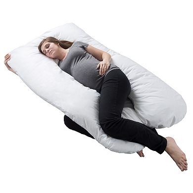 LHC 7-in-1 Full Body Jumbo Pillow with Removable Cover & Comfortable U-Shape