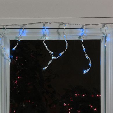 Northlight Seasonal 100 Blue LED Wide Angle Icicle Christmas Lights