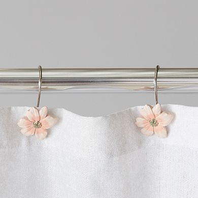 Saturday Knight, Ltd. Misty Floral Shower Curtain Hooks