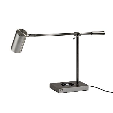 Adesso Collette Wireless Charging LED Desk Lamp