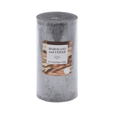 Sonoma Goods For Life® 3" x 6" Mahogany & Cedar Pillar Candle
