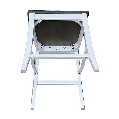  International Concepts Vinyard White/Heather Gray Counterheight Stool