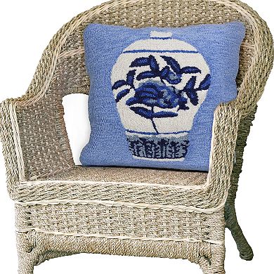  Liora Manne Frontporch Ginger Jars Indoor Outdoor Throw Pillow