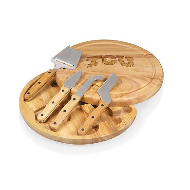 Picnic Time TCU Horned Frogs Circo Cheese Cutting Board Set