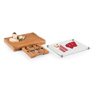 Wisconsin Badgers Concerto Glass-Top Cutting Board Set