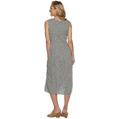 Women's Croft & Barrow® Smocked Swing Midi Dress